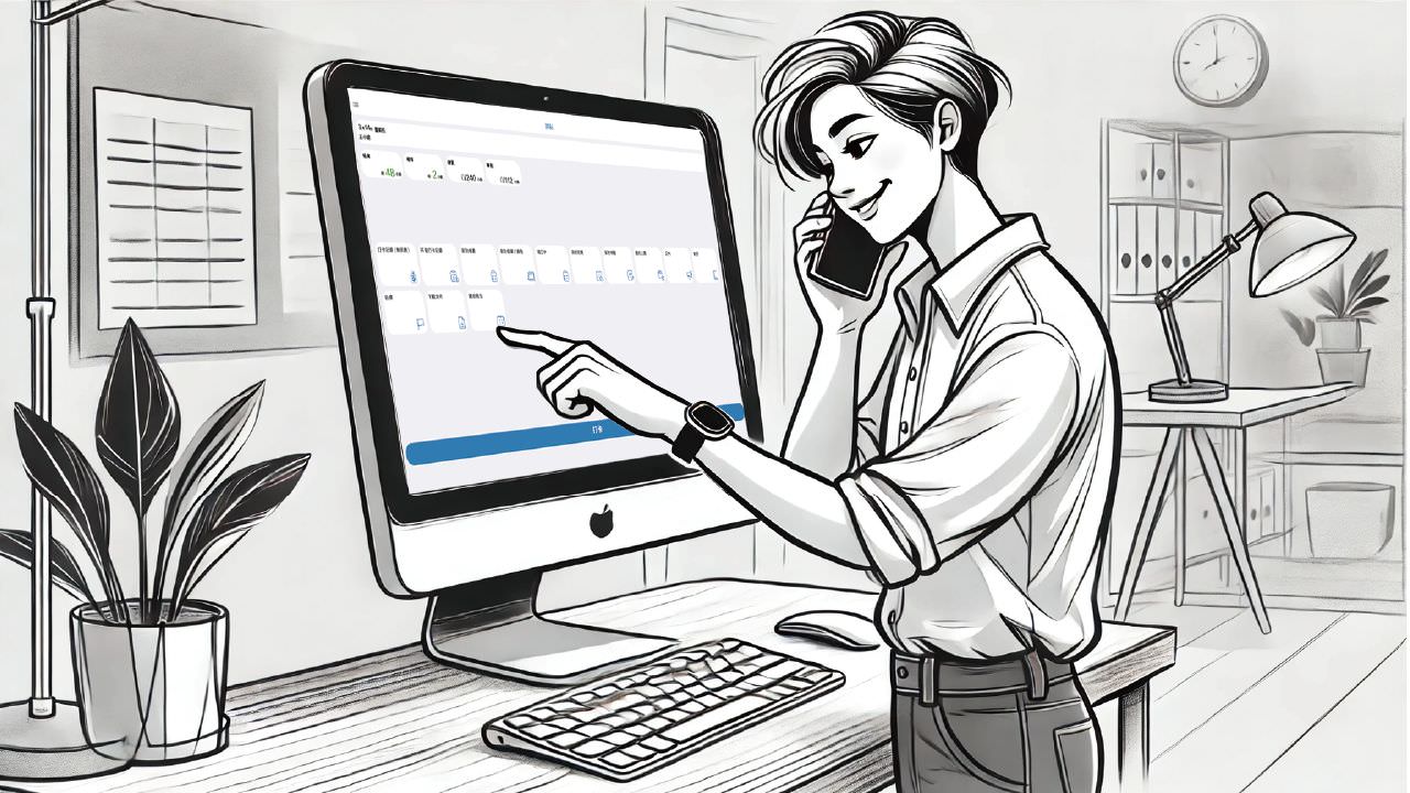 You can also clock in and out using a computer